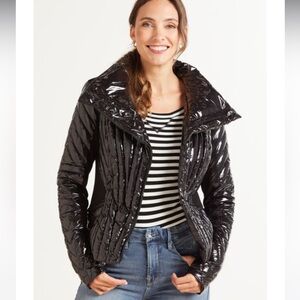 Blanc Noir Motion Panel Puffer Jacket